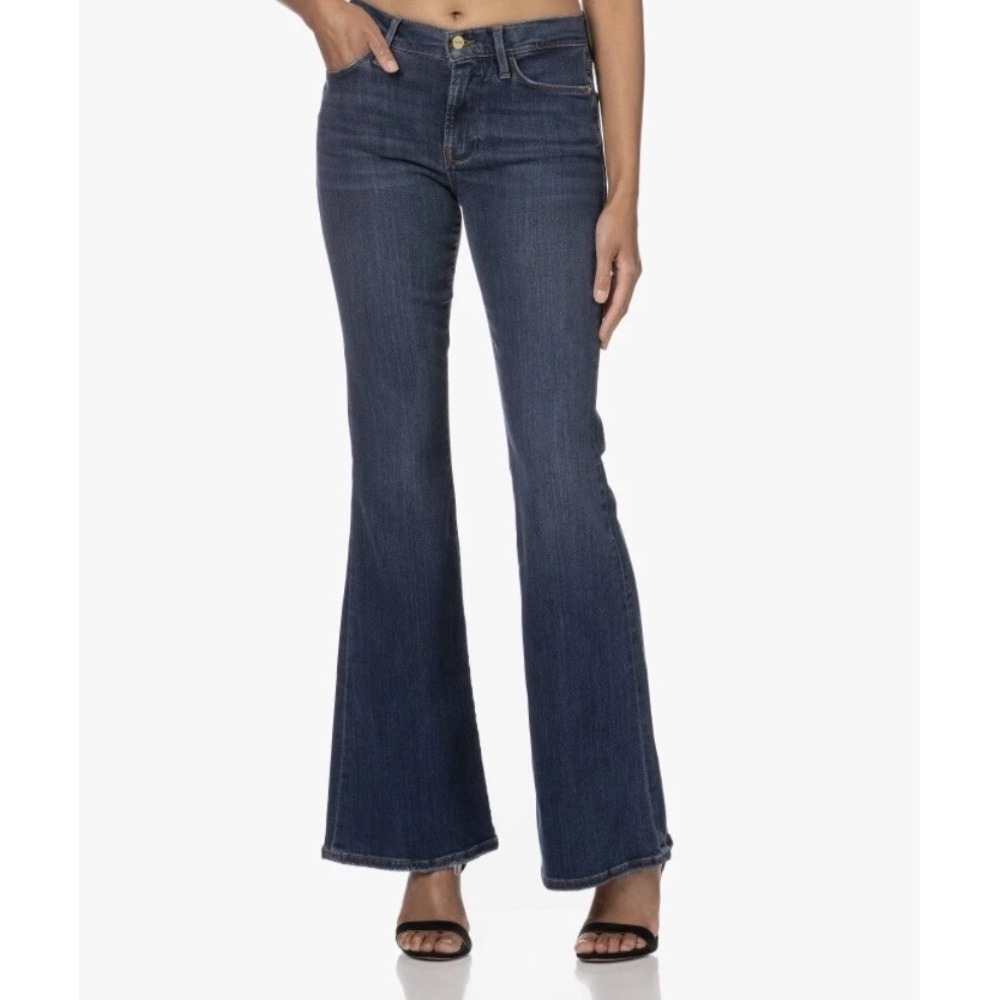 Frame Le High Waist Flare Jeans Women's Sz 27 LHF865 Century Blue Wash NWT $238